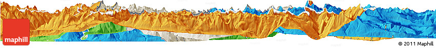 Shaded Relief Horizon Map of Uri, political outside