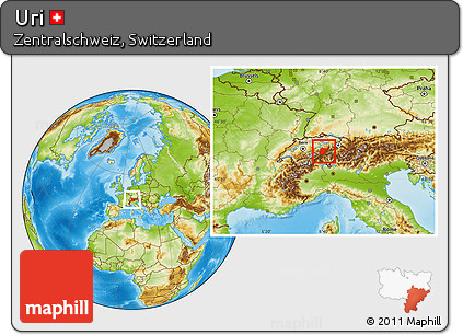 Physical Location Map of Uri
