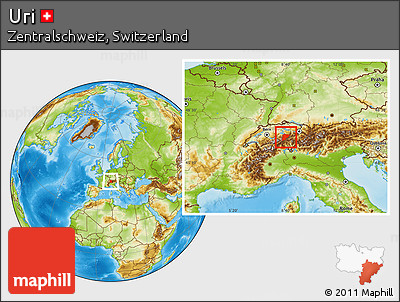 Physical Location Map of Uri