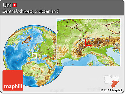Physical Location Map of Uri
