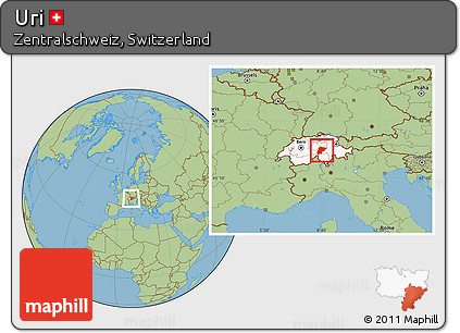 Savanna Style Location Map of Uri, highlighted country