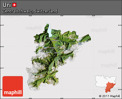 Satellite Map of Uri, cropped outside