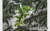 Satellite Map of Uri, darken, semi-desaturated