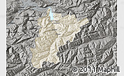 Shaded Relief Map of Uri, darken, semi-desaturated