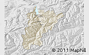 Shaded Relief Map of Uri, lighten, desaturated