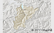 Shaded Relief Map of Uri, lighten, semi-desaturated