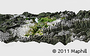 Satellite Panoramic Map of Uri, darken, semi-desaturated