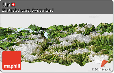 Satellite Panoramic Map of Uri