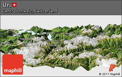 Satellite Panoramic Map of Uri