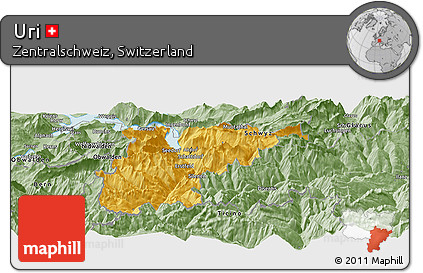 Savanna Style Panoramic Map of Uri