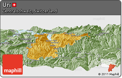 Savanna Style Panoramic Map of Uri