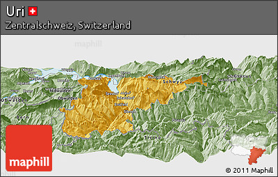 Savanna Style Panoramic Map of Uri