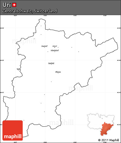 Blank Simple Map of Uri, cropped outside