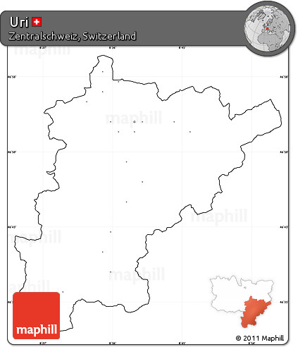 Blank Simple Map of Uri, cropped outside, no labels