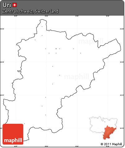 Blank Simple Map of Uri, cropped outside, no labels