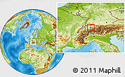 Physical Location Map of Zug