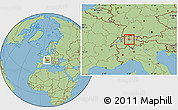 Savanna Style Location Map of Zug