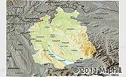 Physical 3D Map of Zürich, darken, semi-desaturated