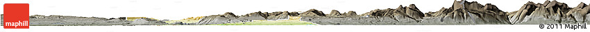 Physical Horizon Map of Zürich, darken, semi-desaturated