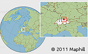 Savanna Style Location Map of Zürich, highlighted country