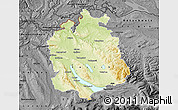 Physical Map of Zürich, darken, desaturated