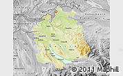 Physical Map of Zürich, desaturated