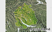 Satellite Map of Zürich, semi-desaturated