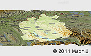 Physical Panoramic Map of Zürich, darken