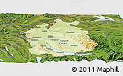 Physical Panoramic Map of Zürich, satellite outside