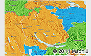 Political 3D Map of Zürich