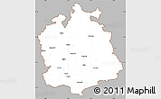 Gray Simple Map of Zürich, cropped outside