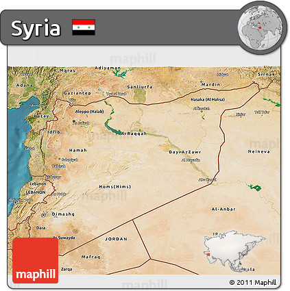 Satellite 3D Map of Syria