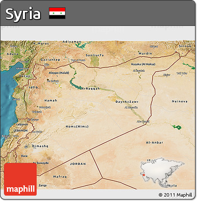 Satellite 3D Map of Syria