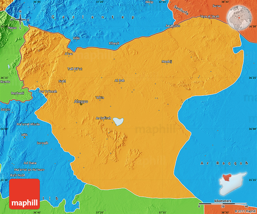 Political Map of Aleppo (Halab)