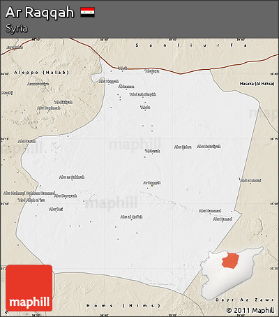 Classic Style Map of Ar Raqqah