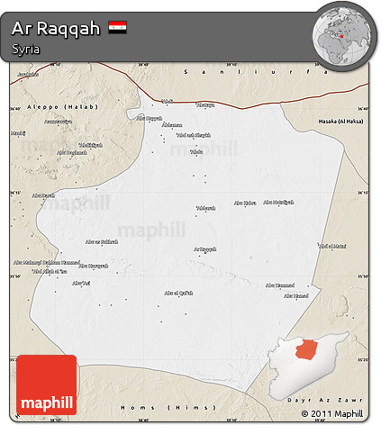 Classic Style Map of Ar Raqqah