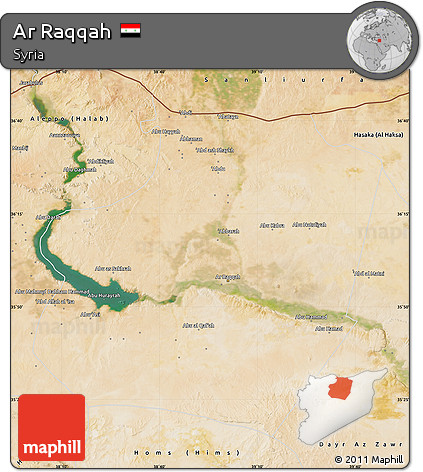 Satellite Map of Ar Raqqah