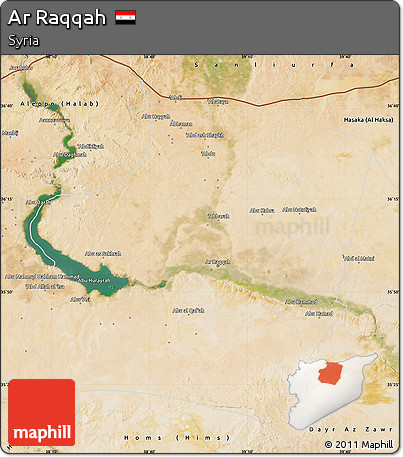 Satellite Map of Ar Raqqah