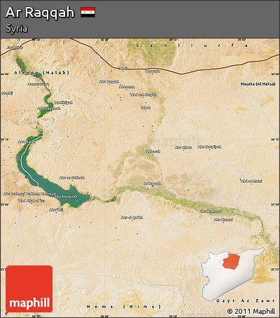 Satellite Map of Ar Raqqah