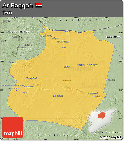 Savanna Style Map of Ar Raqqah