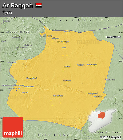 Savanna Style Map of Ar Raqqah