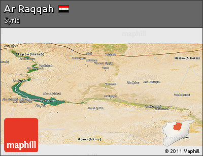 Satellite Panoramic Map of Ar Raqqah