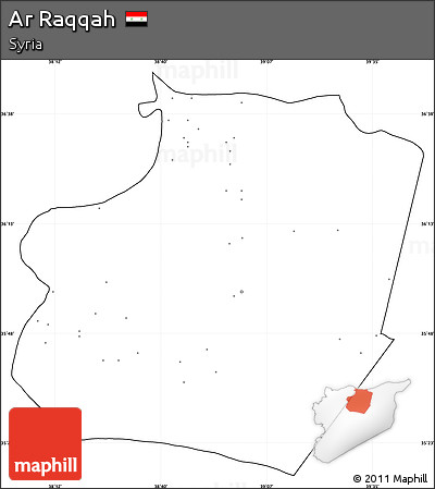 Blank Simple Map of Ar Raqqah, cropped outside, no labels