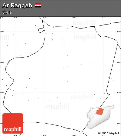 Blank Simple Map of Ar Raqqah, no labels