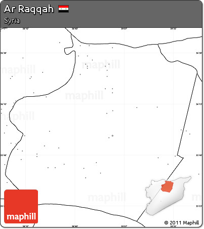Blank Simple Map of Ar Raqqah, no labels