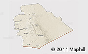 Shaded Relief 3D Map of As Suwayda, cropped outside