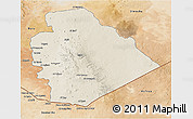 Shaded Relief 3D Map of As Suwayda, satellite outside