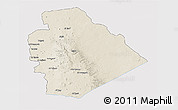 Shaded Relief 3D Map of As Suwayda, single color outside