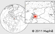 Blank Location Map of As Suwayda, within the entire country