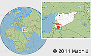 Savanna Style Location Map of As Suwayda, highlighted country, within the entire country